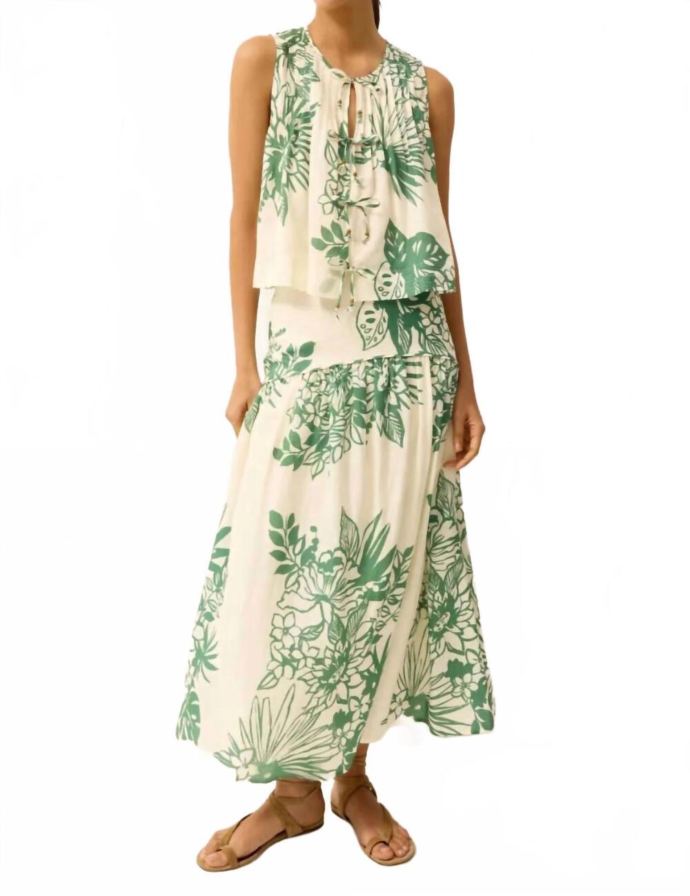 NEW MARIE OLIVER romina sleeveless top in garland